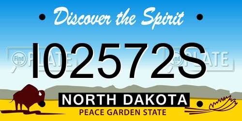 I02572S North Dakota License Plate