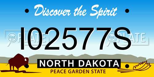 I02577S North Dakota License Plate