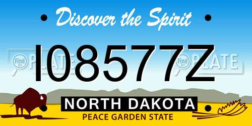 I08577Z North Dakota License Plate