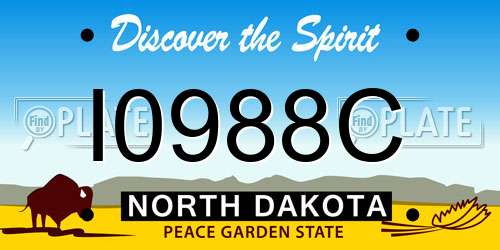 I0988C North Dakota License Plate