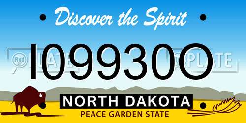 I09930O North Dakota License Plate