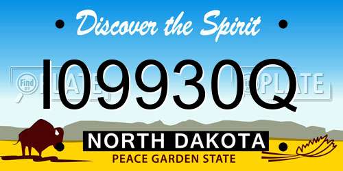 I09930Q North Dakota License Plate