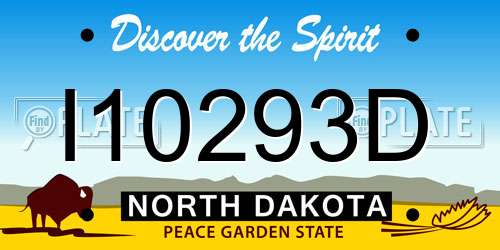 I10293D North Dakota License Plate