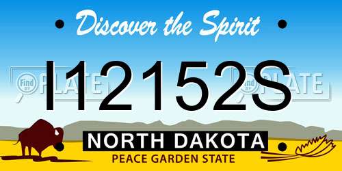 I12152S North Dakota License Plate