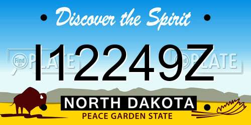 I12249Z North Dakota License Plate