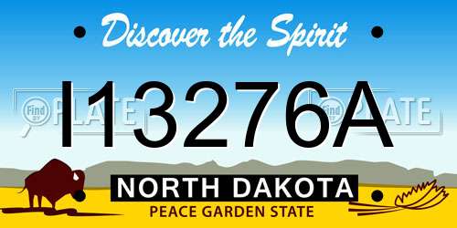 I13276A North Dakota License Plate