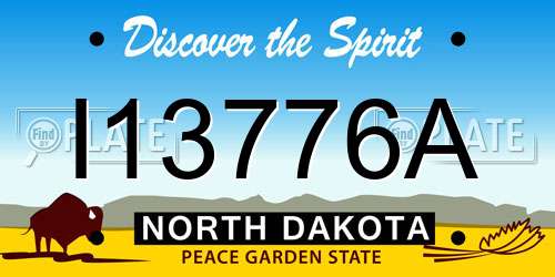 I13776A North Dakota License Plate