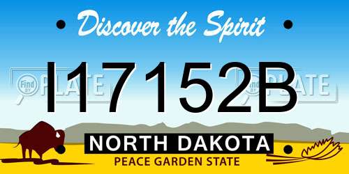 I17152B North Dakota License Plate