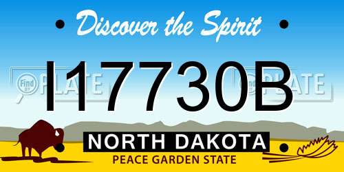 I17730B North Dakota License Plate