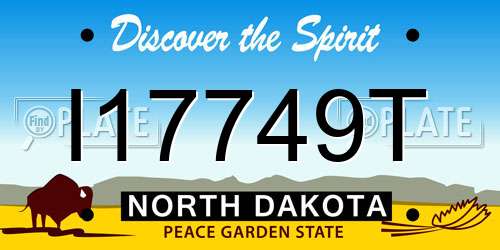 I17749T North Dakota License Plate