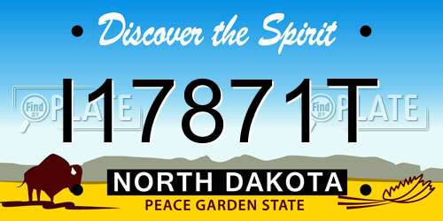 I17871T North Dakota License Plate