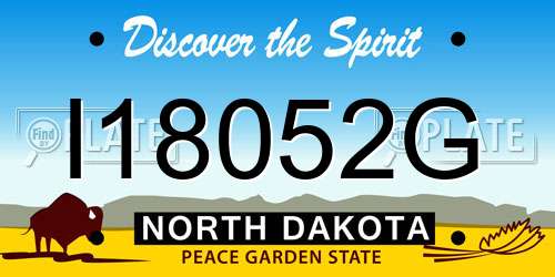 I18052G North Dakota License Plate