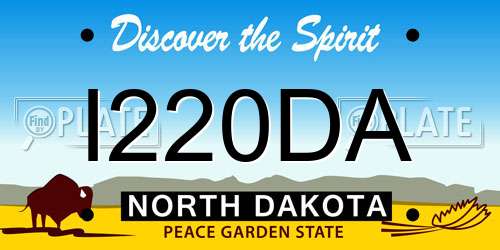 I220DA North Dakota License Plate