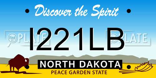 I221LB North Dakota License Plate
