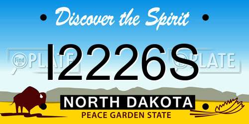 I2226S North Dakota License Plate