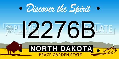 I2276B North Dakota License Plate