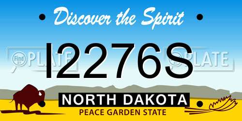 I2276S North Dakota License Plate