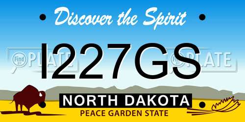 I227GS North Dakota License Plate