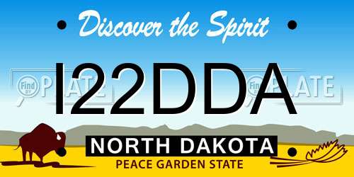 I22DDA North Dakota License Plate