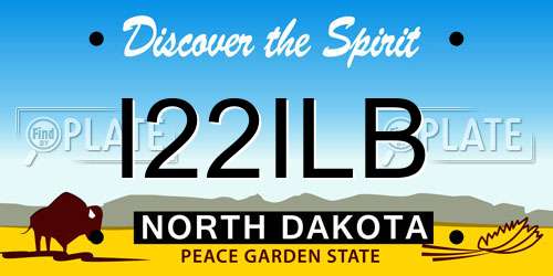 I22ILB North Dakota License Plate
