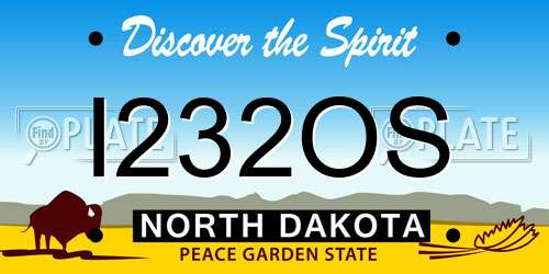 I232OS North Dakota License Plate