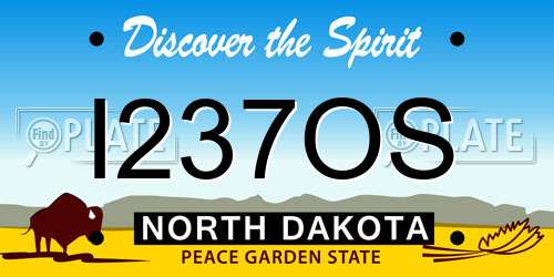 I237OS North Dakota License Plate