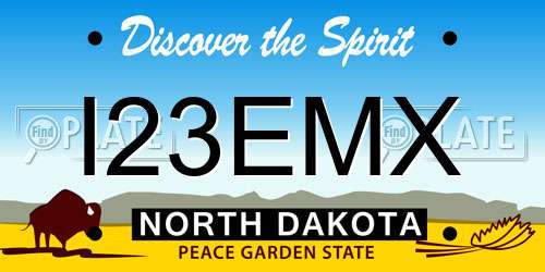 I23EMX North Dakota License Plate