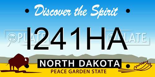 I241HA North Dakota License Plate