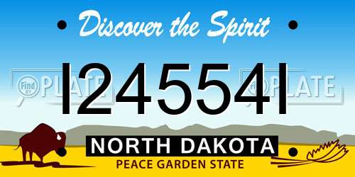 I24554I North Dakota License Plate
