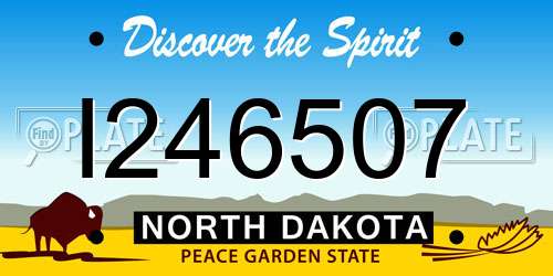 I246507 North Dakota License Plate