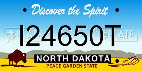 I24650T North Dakota License Plate