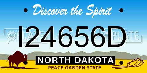I24656D North Dakota License Plate