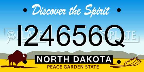 I24656Q North Dakota License Plate