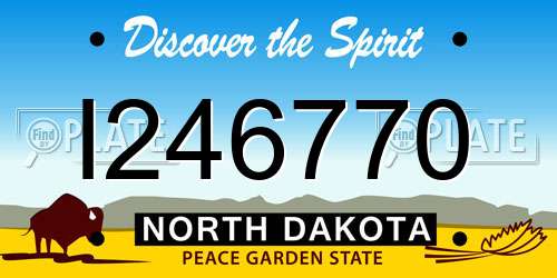 I246770 North Dakota License Plate