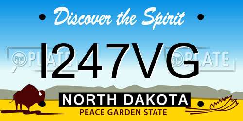 I247VG North Dakota License Plate