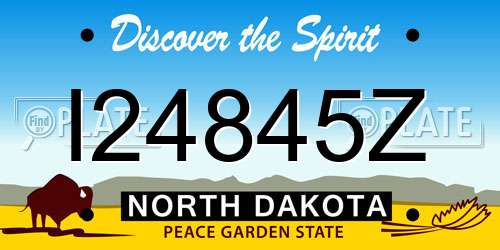 I24845Z North Dakota License Plate