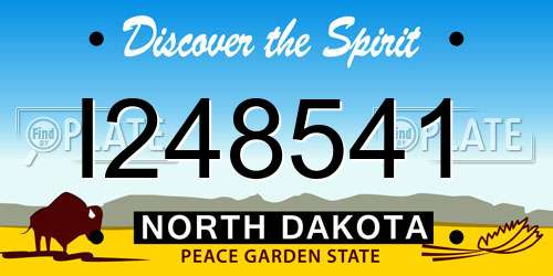 I248541 North Dakota License Plate