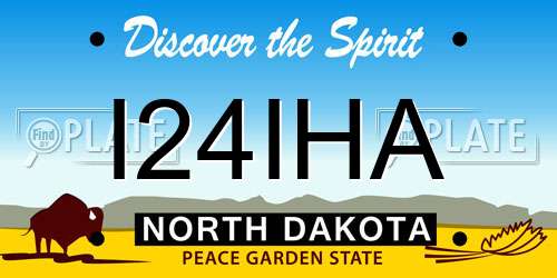 I24IHA North Dakota License Plate