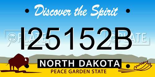 I25152B North Dakota License Plate