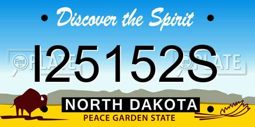 I25152S North Dakota License Plate