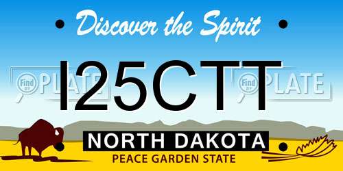 I25CTT North Dakota License Plate