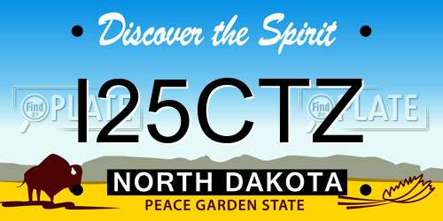 I25CTZ North Dakota License Plate