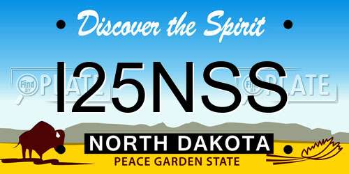 I25NSS North Dakota License Plate