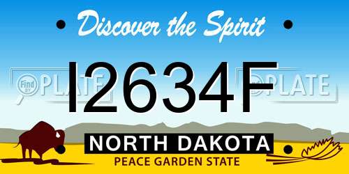 I2634F North Dakota License Plate