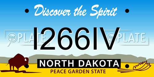 I266IV North Dakota License Plate