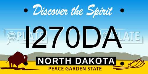 I270DA North Dakota License Plate