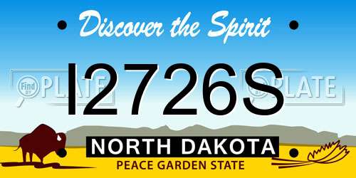 I2726S North Dakota License Plate