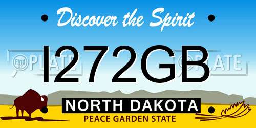 I272GB North Dakota License Plate