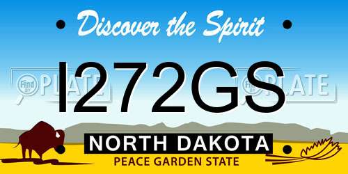 I272GS North Dakota License Plate