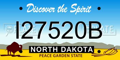I27520B North Dakota License Plate